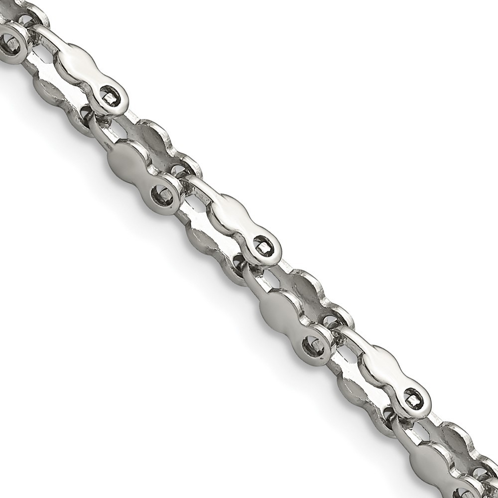 Stainless Steel Polished Fancy Link 18in Chain