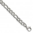 Stainless Steel Polished 6.3mm 8in Figaro Chain