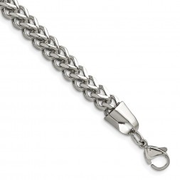 Stainless Steel Polished 5.5mm 8.5in Franco Chain