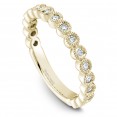 Noam Carver Yellow Gold Stackable Ring With 17 Round Diamonds