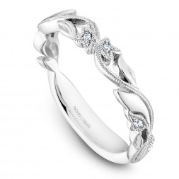 Noam Carver White Gold Stackable Ring With 6 Round Diamonds