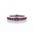 14Kt White Gold Pink Tourmaline Band (.85ctw)