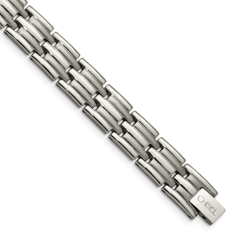 Titanium Brushed and Polished 8.5in Bracelet