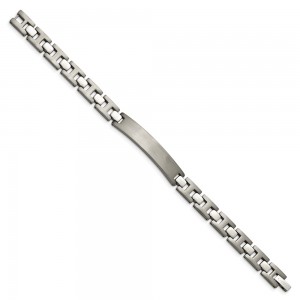 Titanium Brushed and Polished 8.5in ID Bracelet