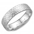 Hammered Finish Wedding Band