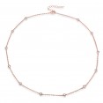 Ladies Sterling Silver with Rose Gold Plating CZs By The Yard 36