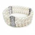 Ladies Freshwater Stretch Pearl Bracelet