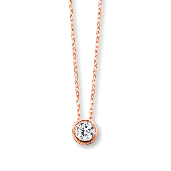 14 Kt Rose Gold Diamond Necklace