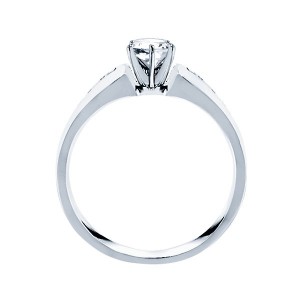 Me180-14k White Gold Classic Semi Mount Engagement Ring