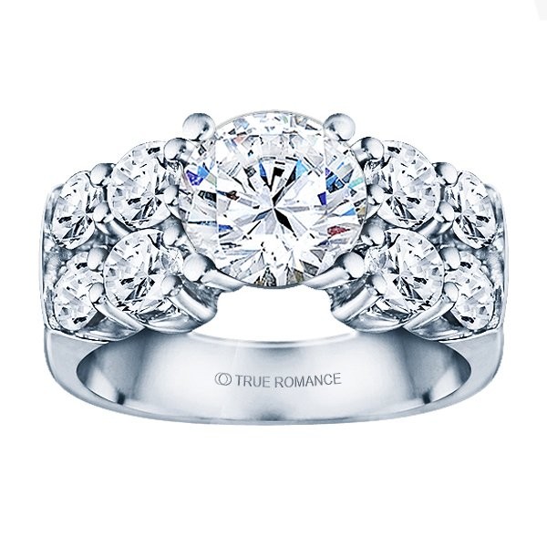 Rm1053-14k White Gold Classic Semi Mount Engagement Ring
