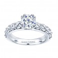 Rm1101-14k White Gold Classic Semi Mount Engagement Ring