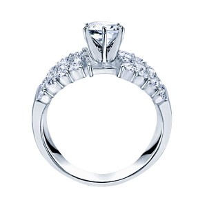 Rm1135-14k White Gold Classic Semi Mount Engagement Ring