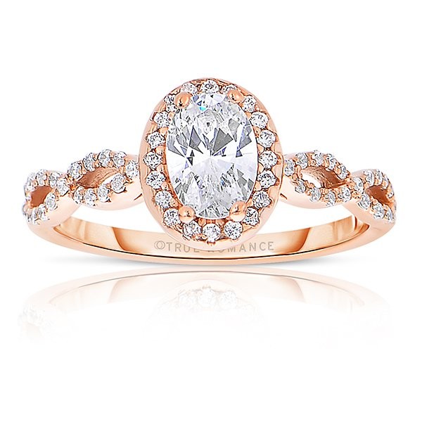 Rm1416cu-14k Rose Gold Cushion Cut Halo Diamond Semi Mount Engagement Ring