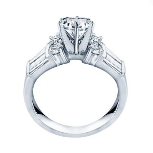 Rm509-14k White Gold Classic Semi Mount Engagement Ring