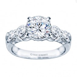 Rm993-14k White Gold Classic Semi Mount Engagement Ring