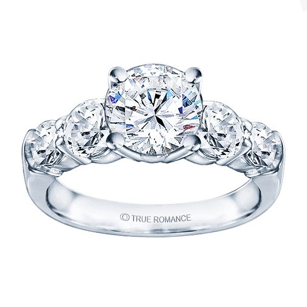 Rm993-14k White Gold Classic Semi Mount Engagement Ring